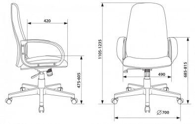 Кресло руководителя Бюрократ CH-808AXSN/TW-11