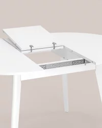 Раздвижной овальный стол Rondo 100-135 Белый