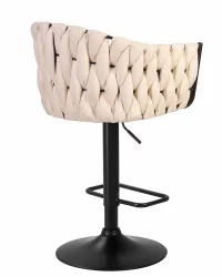 Стул барный DOBRIN LEON Бежевая ткань LAR 275-1