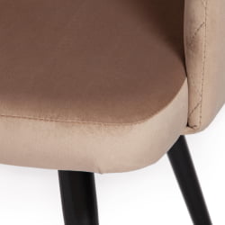 Кресло VALKYRIA (mod. 711) ткань/металл, 55х55х80 см, высота до сиденья 48 см, бежевый barkhat 5/черный