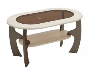 Стеклянный стол Маджеста-2 Венге Клен Азия