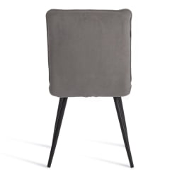 Стул обеденный Sweet флок , 46х55х88, серый/черный, 29