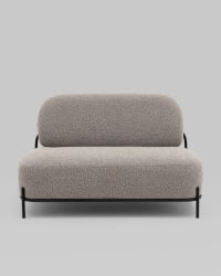 Диван металл Стоун new ткань букле серо-бежевый