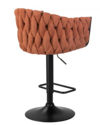 Стул барный DOBRIN LEON (оранжевая ткань (LAR 275-27)) 2 шт