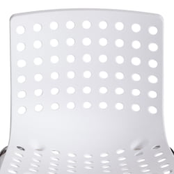 Стул SKALBERG (mod. C-084-A) металл/пластик, 46 х 56 х 79 см, White (белый) / Chrome (хром)