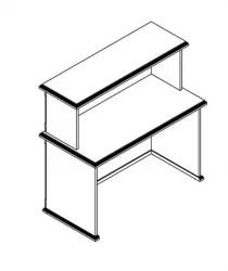 Стойка ресепшен RMS 090 Дуб девон