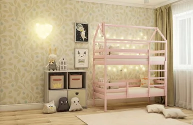 Кровать-домик RooRoom кд-7С Серый