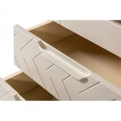 Шкаф витрина Сканди (ВИ) Жемчужно-белый