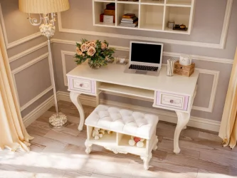 Комплект мебели для детской Маркиза №3 Алебастр Шампань