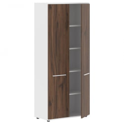 Шкаф с глухими дверьми EDIS EHCS 85.1 Дуб Денвер темный Белый Белый