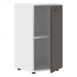 Шкаф колонка с глухой малой дверью ЕДИС ЕЛCС 42.1 Мокко Мокко Белый / EDIS ELCS