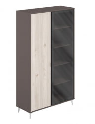 Шкаф высокий комбинированый Сирио СР.314.ВФ.ДН.ГЛБ Вольфрам Дуб Тоскана / Sirio SR.314.WF.DN.GLB