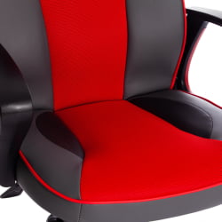 Кресло RACER кож/зам/ткань, металлик/красный, 36/08