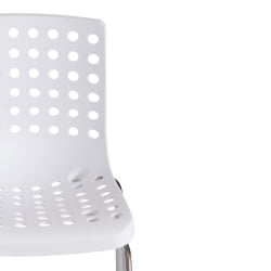 Стул SKALBERG (mod. C-084-A) металл/пластик, 46 х 56 х 79 см, White (белый) / Chrome (хром)