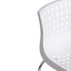 Стул SKALBERG (mod. C-084-A) металл/пластик, 46 х 56 х 79 см, White (белый) / Chrome (хром)