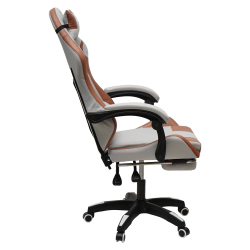 Кресло 907 KINGQUEEN, замша, цвет светло-серый с массажем, арт 907-LGrey