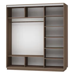 Шкаф-купе трехдверный Экспресс Трио Элемент 2100х2200х Ясень шимо тёмный / 2100х2200h