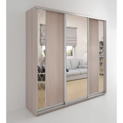 Шкаф-купе 3-х дверный Акцент-Вера ДР 2400х600 Ясень шимо светлый