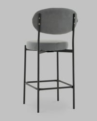 Стул Полубарный Бриф ДД ПБ велюр серый / DD