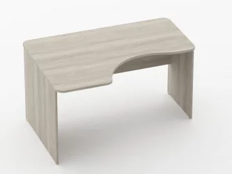 Стол угловой Glassy 1.14.14Л Дуб сантана светлый