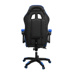 Кресло 088 цвет черный/синий с массажем 088-black-blue-mass