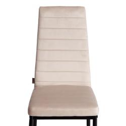 Стул со спинкой Easy (mod. JSC02-1) металл, флок, 41 х 52 х 96 см, beige (молочный) HLR2 / черный