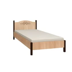 Кровать с изголовьем из ЛДСП ADELE 4 Дуб Сонома/Орех шоколадный(спальня)