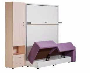 Шкаф-диван-кровать Смарт 1 3-в-1 левый 1400 Венге