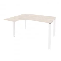 Стол эргономичный левый на П-образном м/к ONIX O.MP-SA-3L Денвер Светлый/Белый