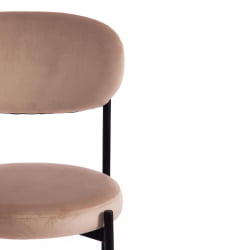 Стул REVO (mod. 7033) ткань/металл, 47х54х82 см, высота до сиденья 47 см, бежевый barkhat 5/черный