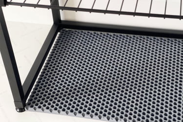 Тумба для обуви Краш LMN-13 черный муар/дуб крафт золотой