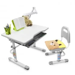 Комплект парта и стул с чехлом RIFFORMA SET-10 Белый Серый