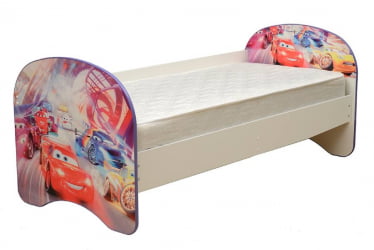 Кровать детская с фотопечатью без ящика 800*1600 Тачки
