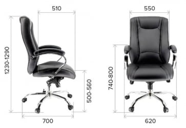 Кресло руководителя King M экокожа Кремовый