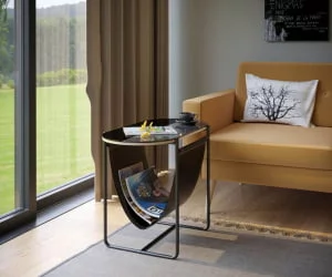 Стеклянный журнальный стол Тип 9 ЛД 451.210.000 Чёрный Камень Пьетро чёрный