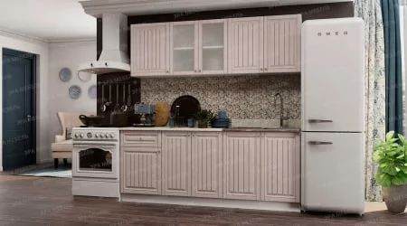 Кухонный гарнитур Хозяюшка 2,0 м Белый/Мускат глянец