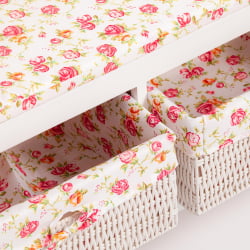 Обувница с 2-я корзинами Сеcрет Де Маисон РИМИ ( мод.ТТ-БХ003 ) МДФ+Павловния, 80*33*47, Белый (Вхите) / Secret De Maison RIMI mod.TT-BH003 (White)