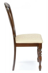 Стул Персей/ Perseus дерево гевея, 46х54х99см, Cappuchino , ткань кремовая с рисунком (3321)