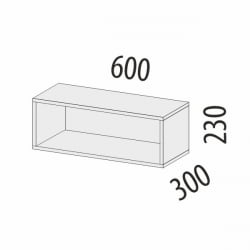 Открытая полка Графит 74.38