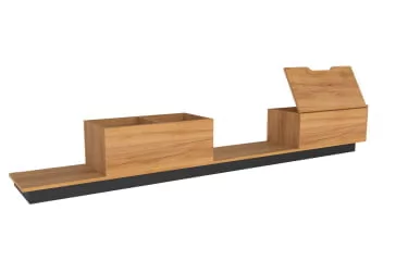 Тумбочка для детской ЛД 528.110.000 Дуб золотой/Чёрный