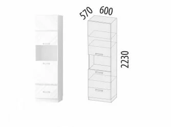 Пенал кухонный (лев/прав) Бьянка 102.76