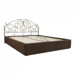 Кровать Кертис кованая с подъемным механизмом шоколад