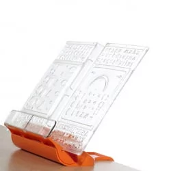 Трехуровневая подставка-трафарет под книгу ПК-03 Оранжевая