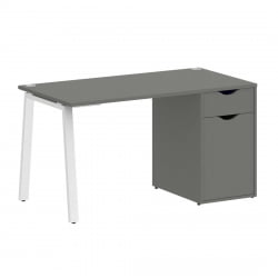 Стол письменный ХОМЕ ОФФИCЕ ВР.СП-3-138.1.А Металлик/Белый металл / HOME OFFICE VR.SP-3-138.1.A