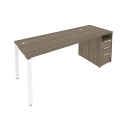 Рабочая станция с опорной тумбой Metal System Б.РС-СТП -1.4 Вяз/Белый