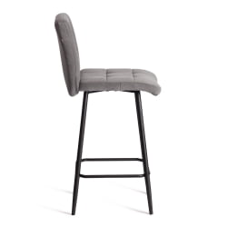 Полубарный стул Medeo/Медео велюр, серый, 29, 42х56х102 см