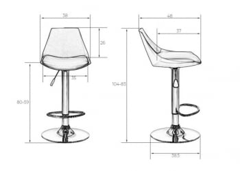 Стул барный DOBRIN ROCKY (серый)