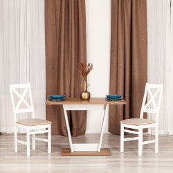 Обеденный стол TIBI нераздвижной ЛДСП, 68,6 х 110 х 75 см, Дуб Канзас/Пепел