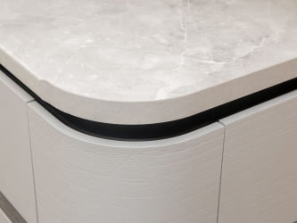 Столешница ПФР2 18.300 Итальянский камень (левая радиусная)