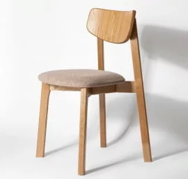 Стул с мягким сиденьем Вега Beige кашемир Эмаль белая